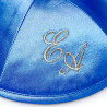 Kippa Satin bleu électrique 