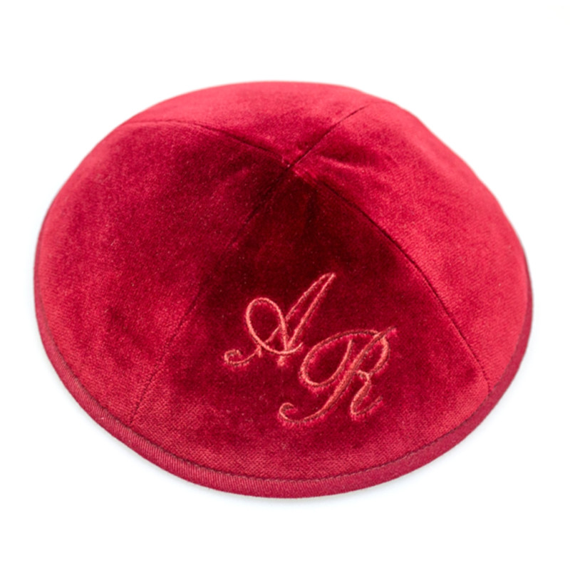 Kippa Velours rouge