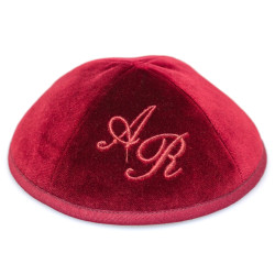 Kippa Velours rouge