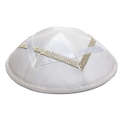 Kippa Soie sauvage Magen Blanc