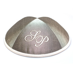 Kippa Soie Sauvage gris