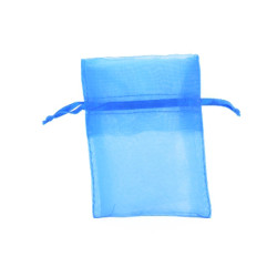 Pochette organza bleu