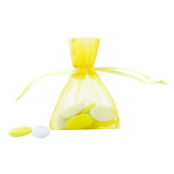 Pochette organza jaune