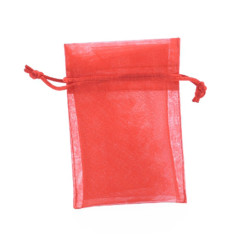 Pochette organza rouge