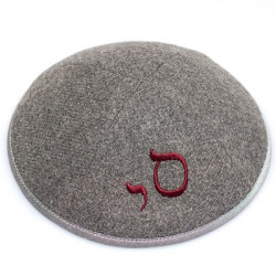 kippa Flanelle gris clair