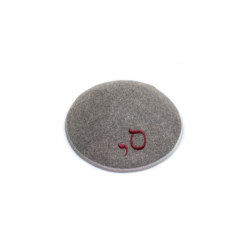 kippa Flanelle gris clair