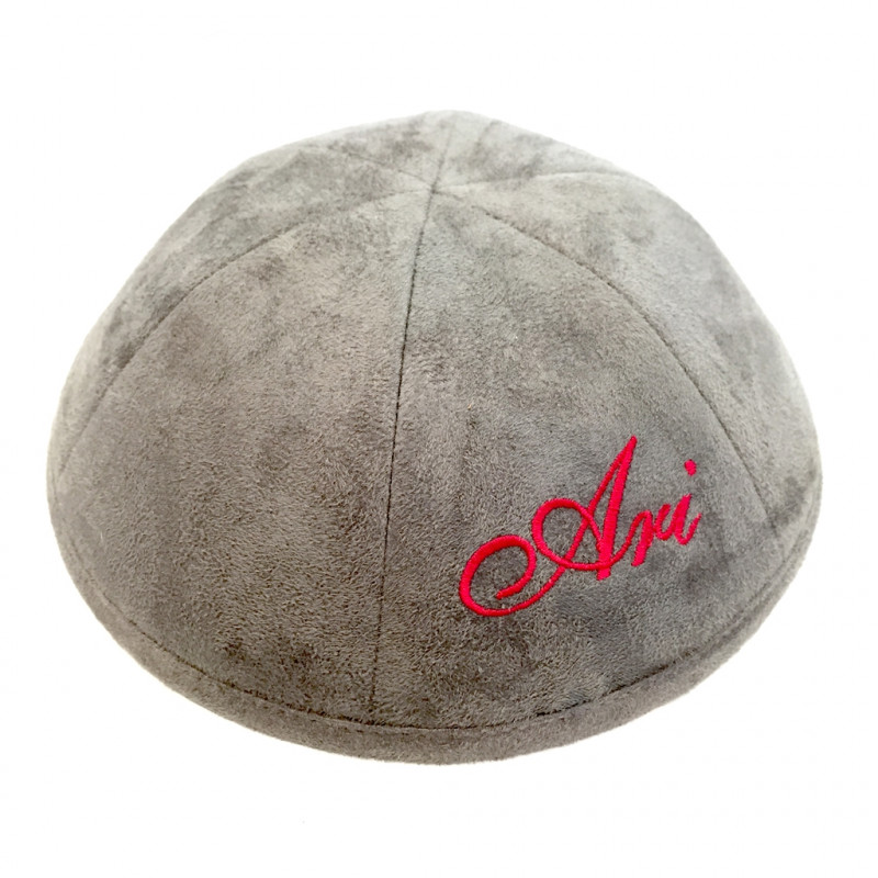 Kippa Suedel gris