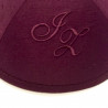 Kippa Soie sauvage Bordeaux