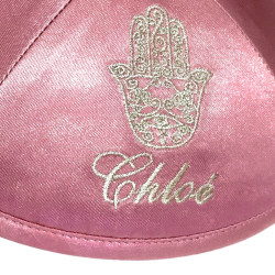 Kippa Satin Vieux rose