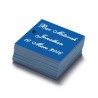 Étiquettes carrés personnalisables bleu