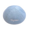 Kippa lin bleu ciel - COMPRIS DOUBLE PERSONNALISATION