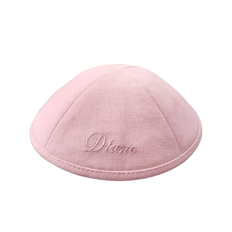 Kippa Lin rose - COMPRIS DOUBLE PERSONNALISATION