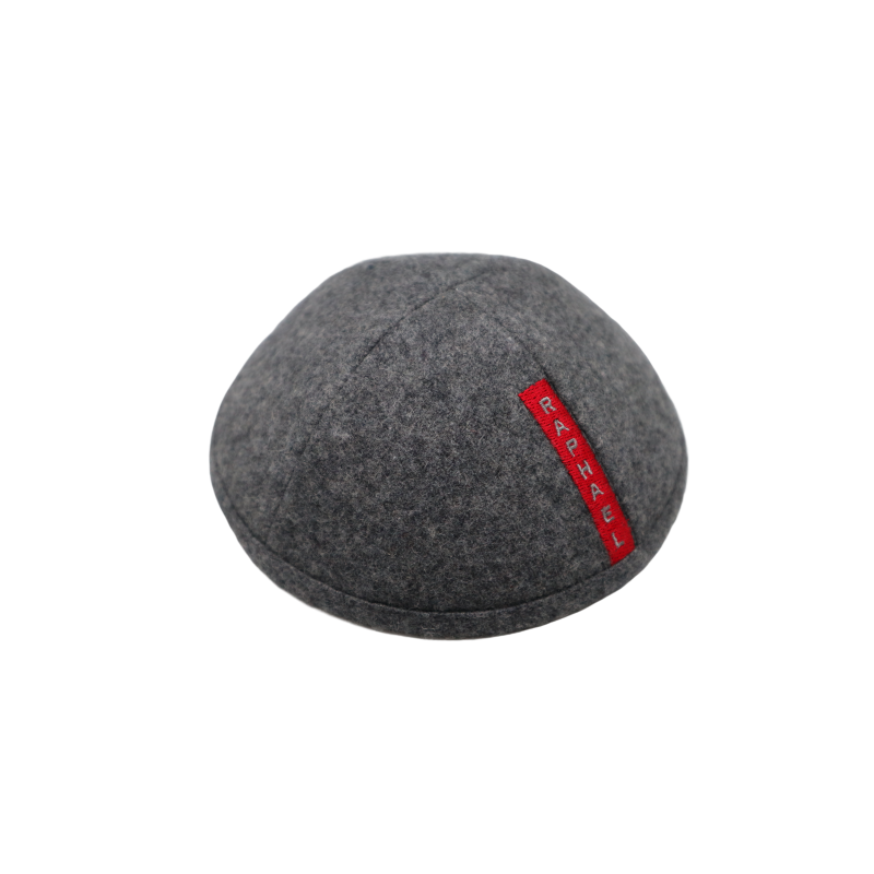 kippa Flanelle gris clair