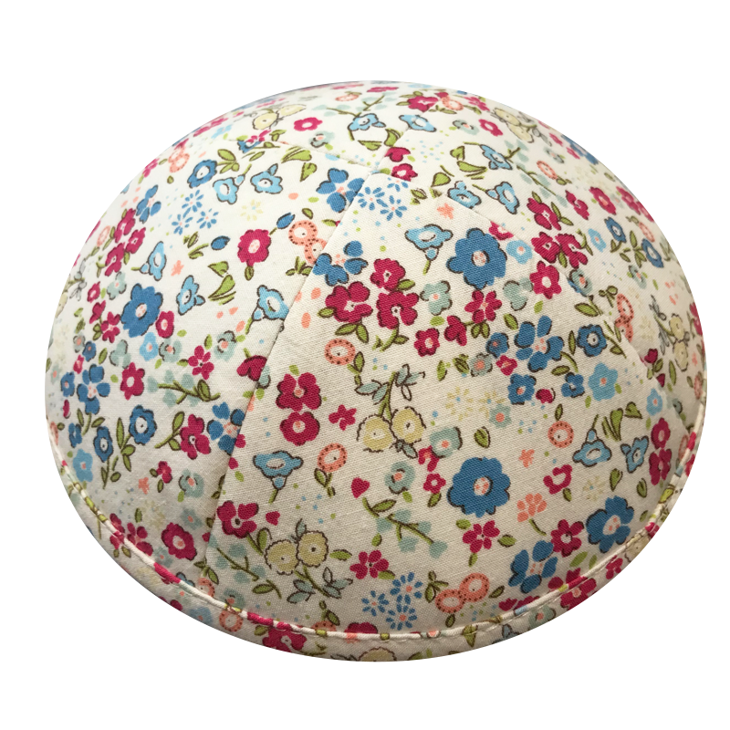 Kippa Motif FLEUR Beige  - 1