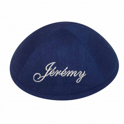 Kippa Lin Bleu marine  - 1