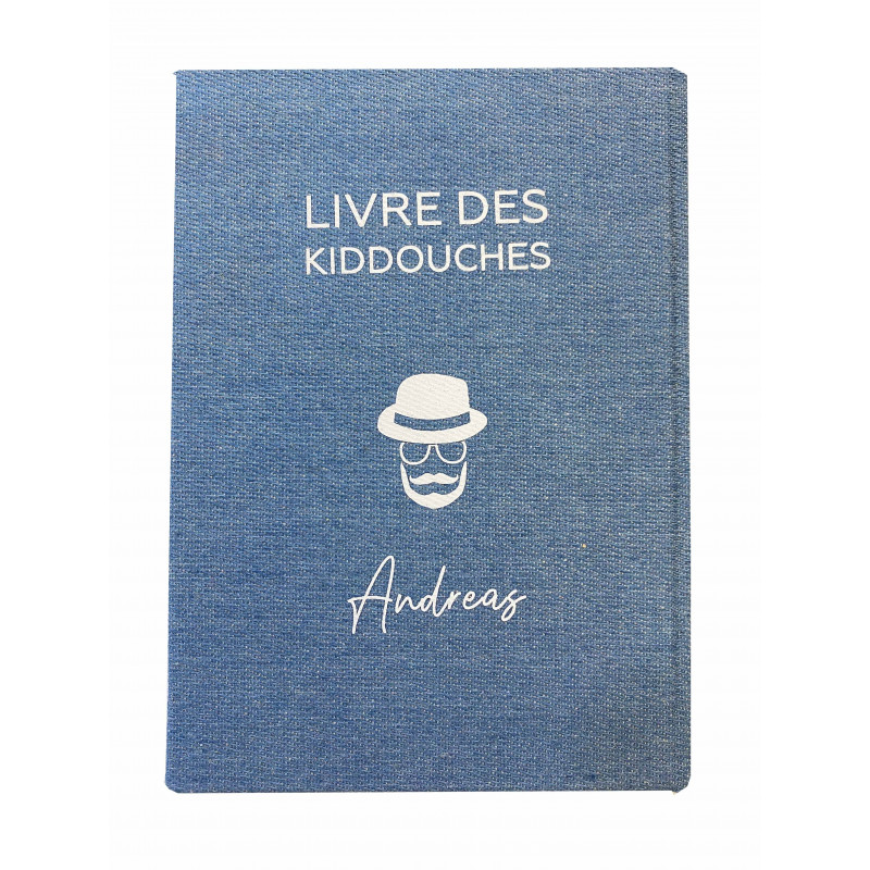 Livre des kiddouches recouvert en jeans  - 1