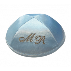 Kippa Satin bleu  CIEL  - 2