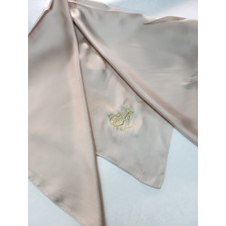 Foulard soie Taupe  - 1