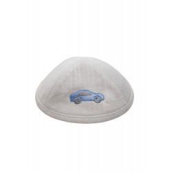 Kippa Lin Blanc Voiture BRIT MILA  - 2