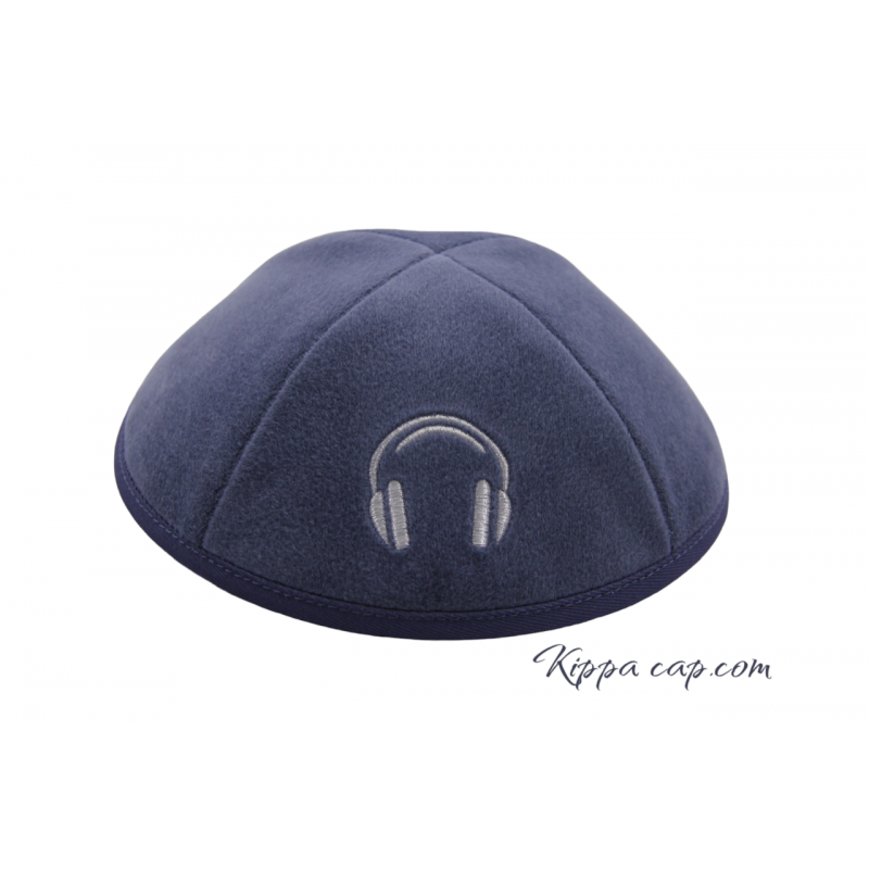 Kippa Velours Bleu Pétrole  - 1