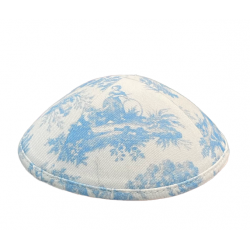 Kippa Toile de Jouy Bleue  - 1