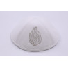 Kippa cuir blanche  Nahman