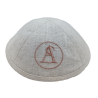 Kippa lin blanc personnalisable
