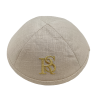 Kippa lin blanc personnalisable
